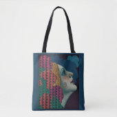 circa 1930 art deco woman print tasche (Vorderseite)