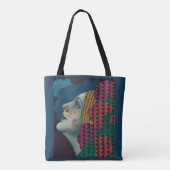 circa 1930 art deco woman print tasche (Rückseite)