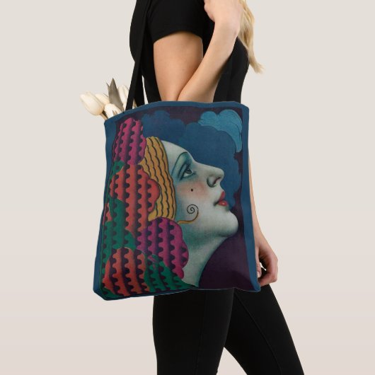 circa 1930 art deco woman print tasche (Von Nahem)