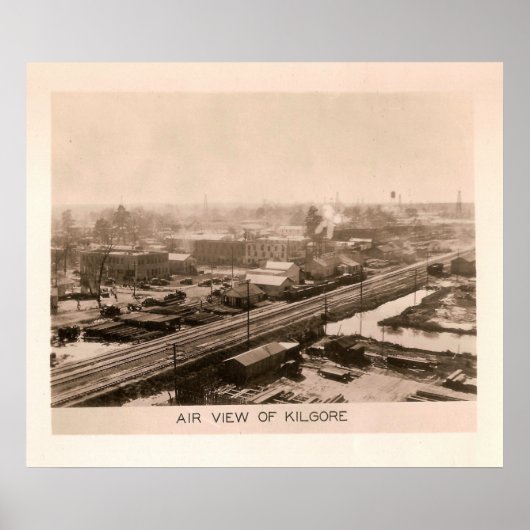 Circa 1931 Air View of Kilgore, Texas Poster (Vorne)
