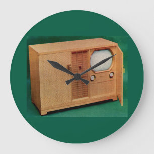 Circa 1951 TV-Set Dänisch Moderne Nr. 2 Große Wanduhr