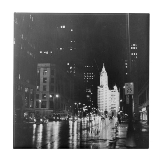 circa 1954: Eine Ansicht unten Michigan-Allee Fliese (Vorderseite)