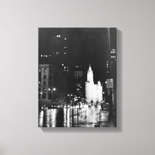 circa 1954:  Eine Ansicht unten Michigan-Allee Leinwanddruck