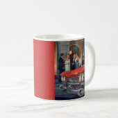circa 1960 Rot Cadillac-Grill Kaffeetasse (VorderseiteRechts)