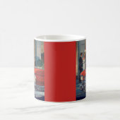 circa 1960 Rot Cadillac-Grill Kaffeetasse (Mittel)