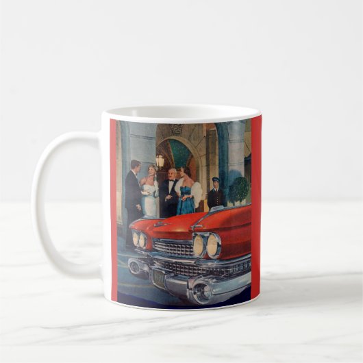 circa 1960 Rot Cadillac-Grill Kaffeetasse (Links)