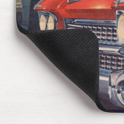 circa 1960 Rot Cadillac-Grill Mousepad (Ecke)