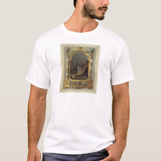 Circa Freimaurerlithographie-Druck-Bild des T-Shirt