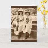 circa Kameramädchen 1910 Karte (Gelbe Blume)