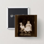 circa pitbull 1910 und Baby RPPC Button (Vorne & Hinten)