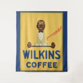 circa Wilkins Kaffee-Anzeigendruck 1930 Wandteppich (Vorderseite)