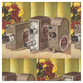 circa Zuhausefilmkameradruck 1950 Stoff (Nahaufnahme)