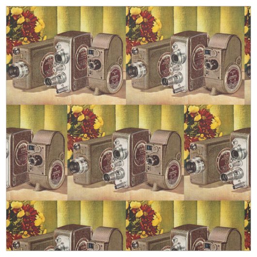 circa Zuhausefilmkameradruck 1950 Stoff (Muster)