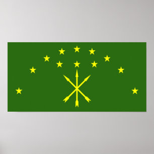 Circassia-Flagge Poster
