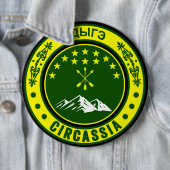 Circassian,adiga Fahne,Adygea,Cirkassische Flagge. Button (Beispiel)