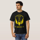 Circassian,adiga Fahne,Adygea,Cirkassische Flagge. T-Shirt (Vorne ganz)