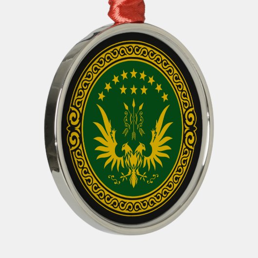 Circassian, adygea, adiga Fahne, Nordkaukasus. T-S Ornament Aus Metall (Rechts)