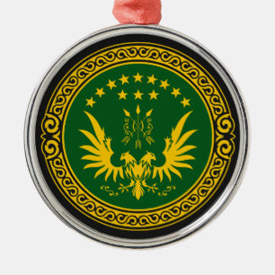 Circassian, adygea, adiga Fahne, Nordkaukasus. T-S Ornament Aus Metall