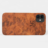 Circassian Walnut Burl iPhone 11 Fall *monogramm* Case-Mate iPhone Hülle (Rückseite (Horizontal))