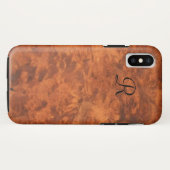 Circassian Walnut Burl *monogramm* Case-Mate iPhone Hülle (Rückseite (Horizontal))