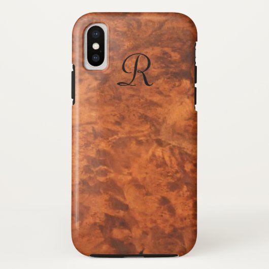 Circassian Walnut Burl *monogramm* Case-Mate iPhone Hülle (Rückseite)