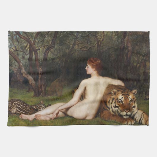 Circe (Beautiful Divine Woman) (by John Collier) Geschirrtuch (Horizontal)
