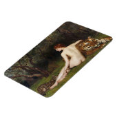 Circe (Frau, Tiger und Ozelot) (von John Collier) Magnet (Linke Seite)