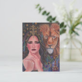 Circe goddess Stretched Canvas Print by Renee Postkarte (Stehend Vorderseite)