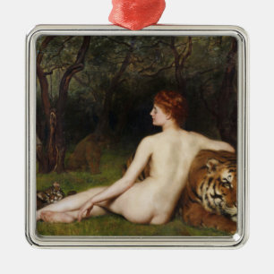 Circe (Göttin und große böse Katzen) (von John Col Ornament Aus Metall
