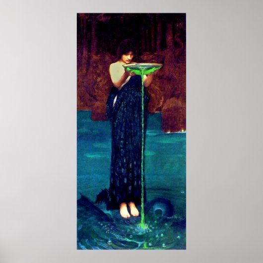 Circë Invidiosa (1892)~ Bildende Kunst Leinwand Poster (Vorne)