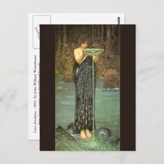 Circe Invidiosa - 1892 von John William Waterhouse Postkarte (Vorne/Hinten)