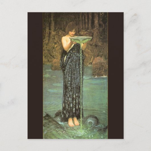 Circe Invidiosa - 1892 von John William Waterhouse Postkarte (Vorderseite)