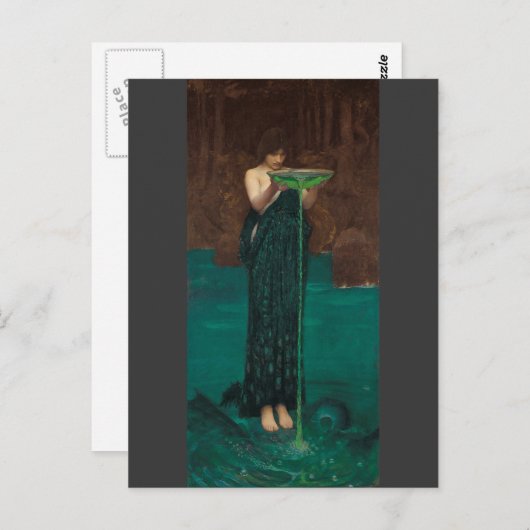 Circe Invidiosa by Waterhouse Postkarte (Vorne/Hinten)