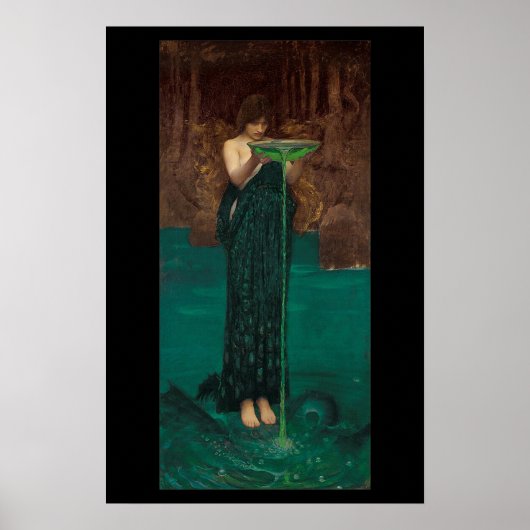 Circe Invidiosa, ca. 1892 von John Waterhouse Poster (Vorne)