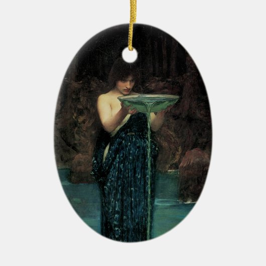 Circe Invidiosa von John William Waterhouse Keramik Ornament (Vorne)