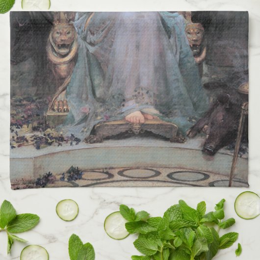Circe Odysseus, Wasserhaus Geschirrtuch (Gefaltet)