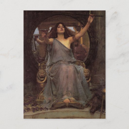 Circe Offering den Cup für Ulysses Postkarte (Vorderseite)