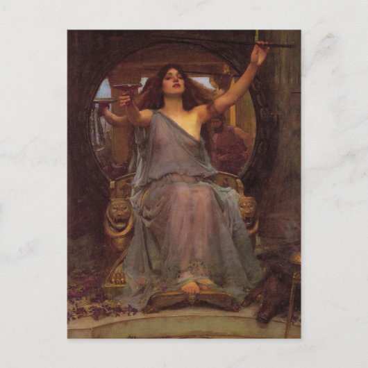 Circe Offering den Cup für Ulysses Postkarte (Vorderseite)