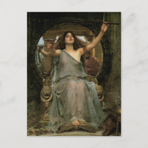 Circe Offering the Cup für Ulysses durch JW Waterh Postkarte
