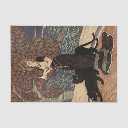 "Circe the Enchantress" von Edmund Dulac Seidenpapier (Vorderseite)