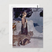 "Circe With Leopards" von Edmund Dulac Postkarte (Vorne/Hinten)