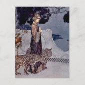 "Circe With Leopards" von Edmund Dulac Postkarte (Vorderseite)