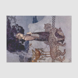 "Circe With Leopards" von Edmund Dulac Seidenpapier