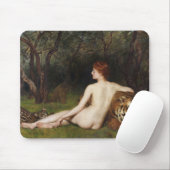 Circe (Woman and Big Wild Cats) (by John Collier) Mousepad (Mit Mouse)