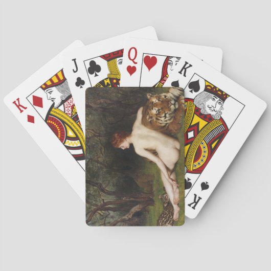 Circe (Woman and Big Wild Cats) (by John Collier) Spielkarten (Rückseite)