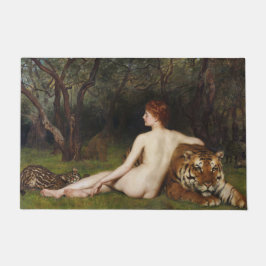 Circe (Woman and Dangerous Cats) (by John Collier) Fußmatte