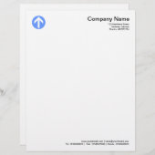 Circlated Arrow - Baby Blue Briefbogen (Vorne/Hinten)