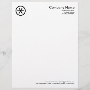 Circlated Asterisk - Black Briefkopf