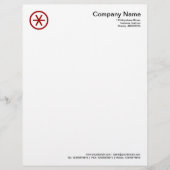 Circlated Asterisk - Ruby Red Briefbogen (Vorderseite)