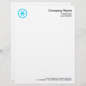 Circlated Asterisk - Sky Blue Briefkopf (Vorne/Hinten)